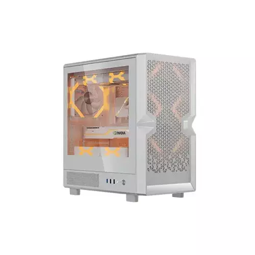 Golden Field H01 Mini-Tower M-ATX Gaming Case (White)