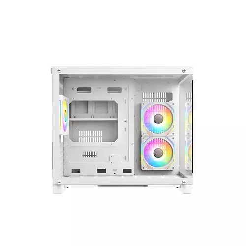 Xtreme 500W ARGB Mid Tower Micro-ATX White Case With 3 ARGB Fan - 2