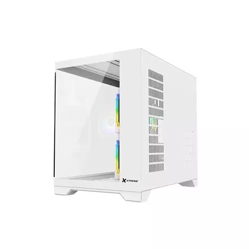 Xtreme 500W ARGB Mid Tower Micro-ATX White Case With 3 ARGB Fan - 3