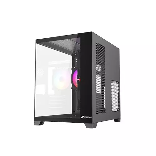Xtreme S270B ARGB Mid Tower Black Case With 3 ARGB Fan - 1