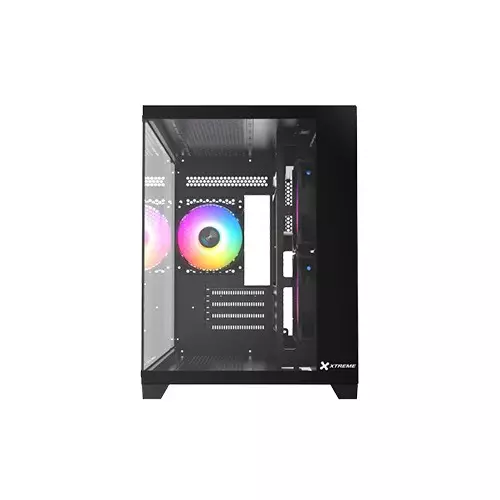 Xtreme S270B ARGB Mid Tower Black Case With 3 ARGB Fan - 2