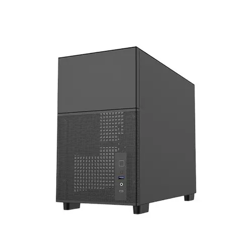 Xtreme D777B Mid Tower Tempered Glass Black Case With 7-inch LCD Display - 2
