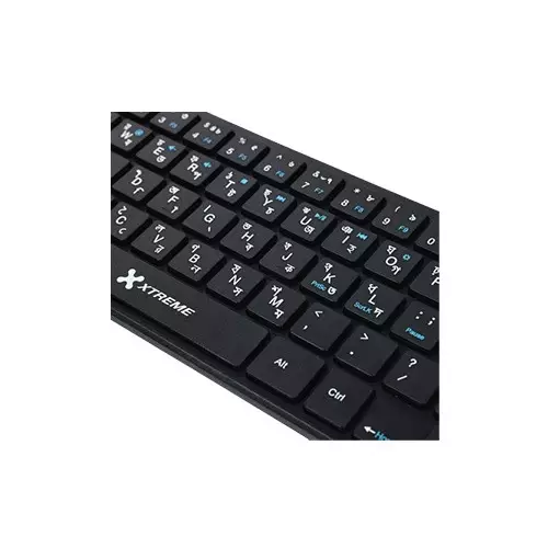 Xtreme K911C Wireless 64keys + FN Keys Black Keyboard Mouse Combo - 2