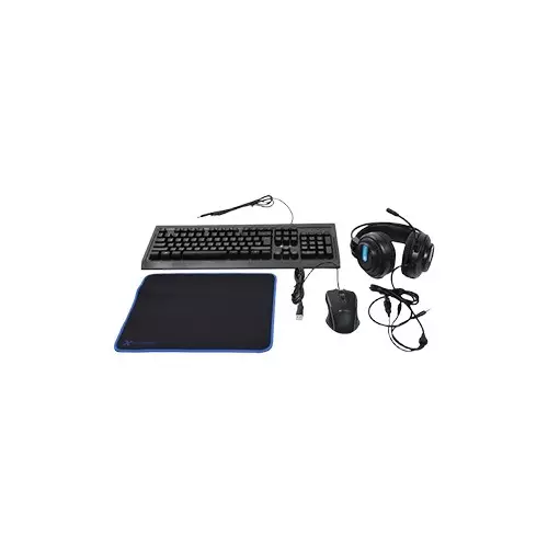 Xtreme K502C RGB Backlit USB Wired Gaming Keyboard, Mouse, Mouse Pad & Headphone Black Combo with Bangla - 1
