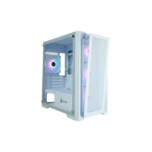 Xtreme XJOGOS M211WH RGB Mid Tower ATX Desktop White Gaming Case - 1