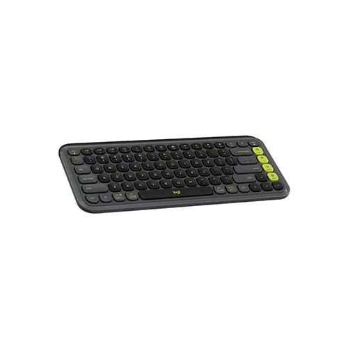 Logitech POP Icon Keys Easy-Switch Between up to 3 Devices Wireless Keyboard (Graphite & Green) - 6