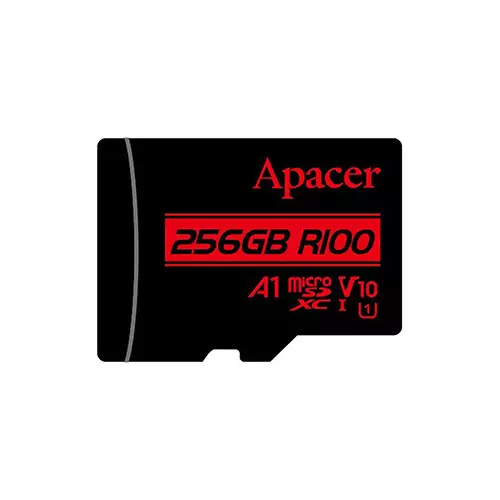 Apacer R100 256GB microSDXC UHS-I U3 V30 Class 10 Memory Card with Adapter - 1