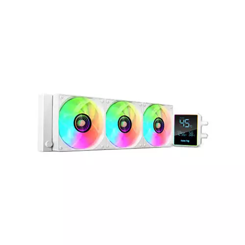 Value-Top TYDAL 360D 360mm ARGB AIO Liquid Cooler with Temperature Display (White)