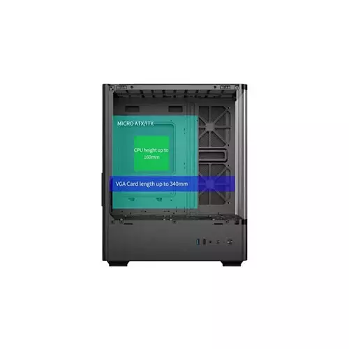 Value-top NUBIA 20F5 Micro ATX Full Gaming Casing ARGB Fan - 1