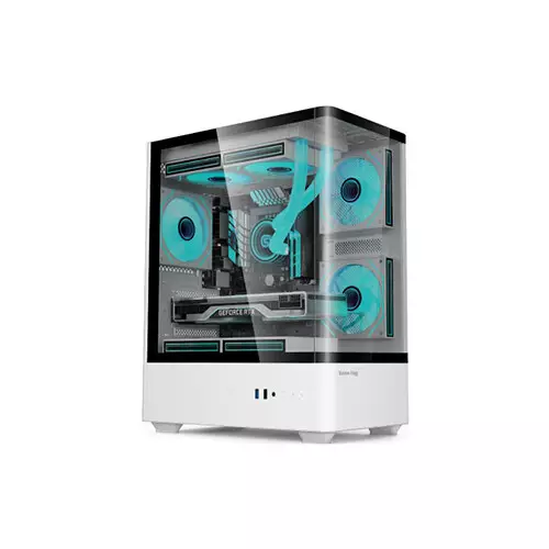 Value-top NUBIA 20F5W-MI Pre-installed 5 ARGB Fan M-ATX Mid Tower Gaming Casing