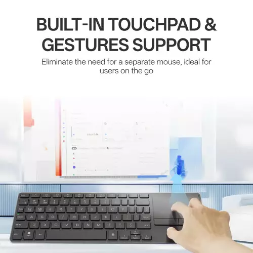 Rapoo E900T Portable Wireless Keyboard with Touchpad - 0