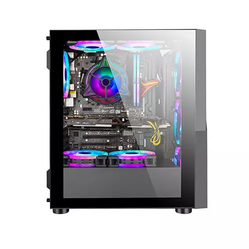 Golden Field 1091B Tempered Glass Mid Tower Gaming Case - 1