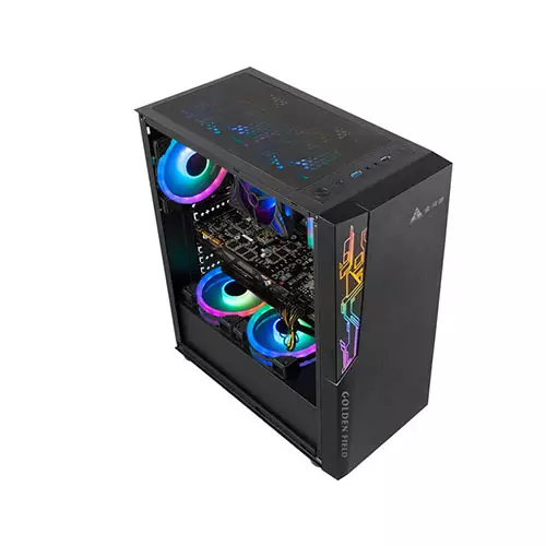 Golden Field 1091B Tempered Glass Mid Tower Gaming Case - 2