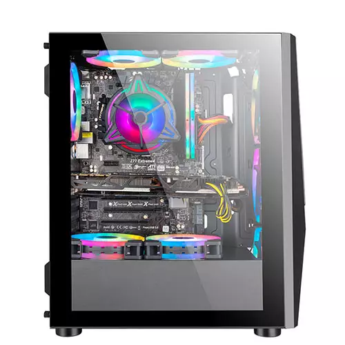 Golden Field 1092B Tempered Glass Mid Tower Gaming Case - 1