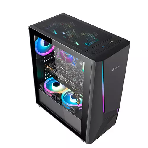 Golden Field 1092B Tempered Glass Mid Tower Gaming Case - 2