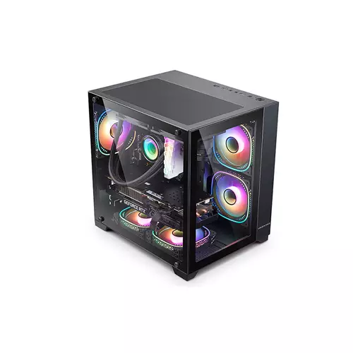 GOLDEN FIELD SEAVIEW M360 MINI TOWER MICRO-ATX GAMING CASE (BLACK) - 1