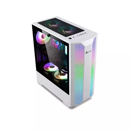 Golden Field 7689W ATX Gaming Casing White - 1