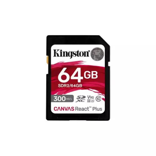Kingston Canvas React Plus 64GB UHS-II SD Memory Card - 1