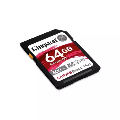 Kingston Canvas React Plus 64GB UHS-II SD Memory Card - 0