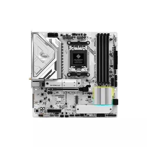ASRock B850M STEEL LEGEND WIFI 7 AM5 DDR5 mATX Motherboard - 1