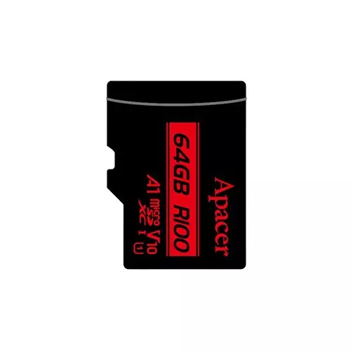 Apacer R100 64GB UHS-I U1 V10 Class10 MicroSDHC/SDXC Memory Card with Adapter - 2