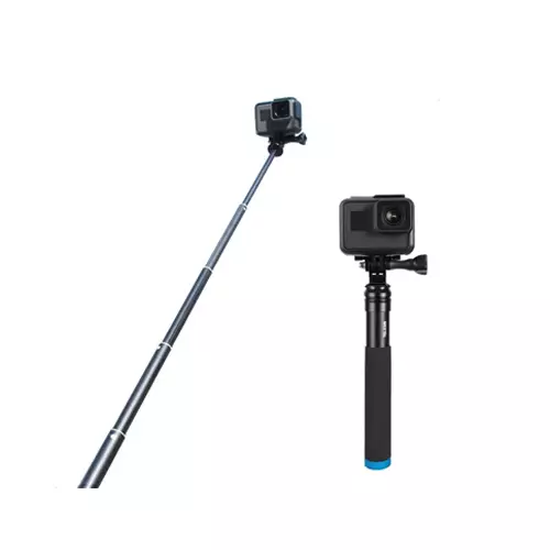 TELESIN ALUMINUM ALLOY EXTENDABLE HANDHELD SELFIE STICK TELESCOPING POLE FOR GOPRO HERO - 1