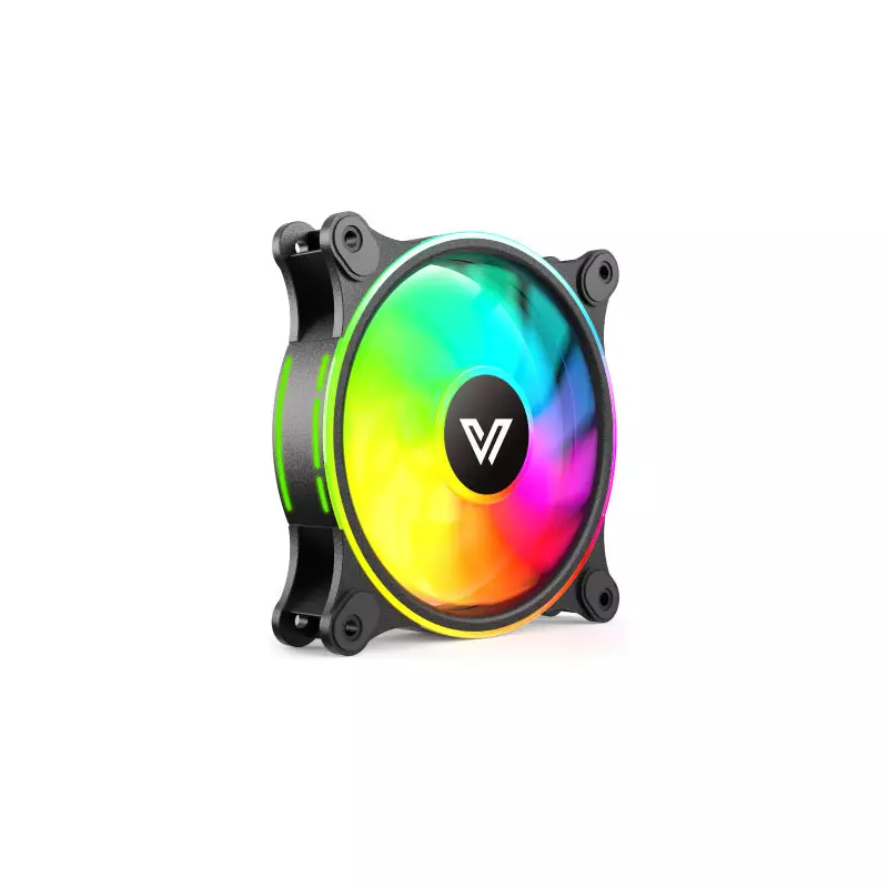 VALUE-TOP 1298S 12CM RGB BLACK RING LIGHT STATIC CASE FAN - 1