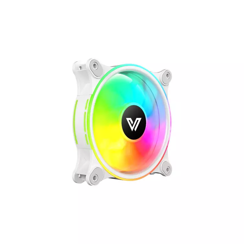 VALUE-TOP W1298S 12CM RGB WHITE RING LIGHT STATIC CASE FAN - 1