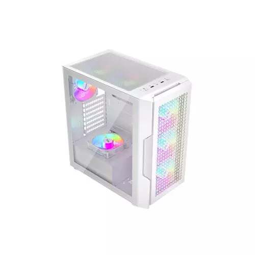 1STPLAYER T7 RGB Mid Tower ATX Gaming Desktop Case (White) - 1