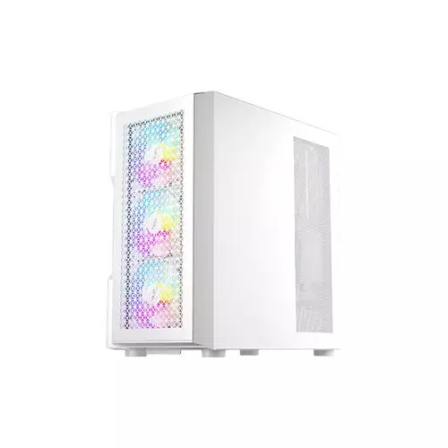 1STPLAYER T7 RGB Mid Tower ATX Gaming Desktop Case (White) - 5