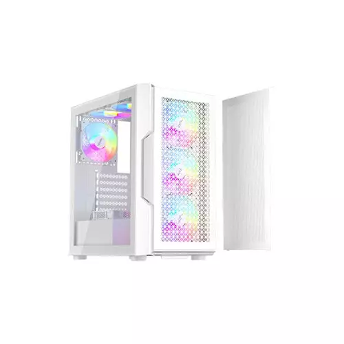 1STPLAYER T7 RGB Mid Tower ATX Gaming Desktop Case (White) - 6