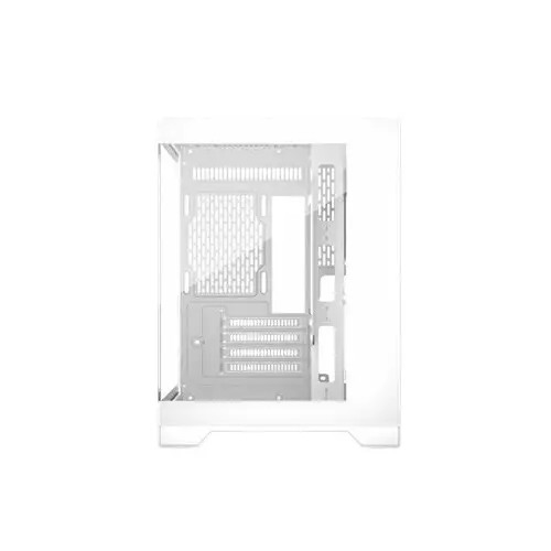 1st Player MV5-TP Mid Tower Micro-ATX Tempered Glass Transparent Gaming Case (White) - 3