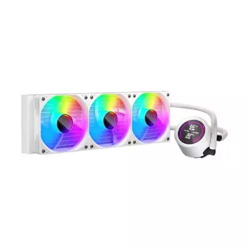 1STPLAYER TS4 360 ARGB Liquid CPU Cooler (White) - 2