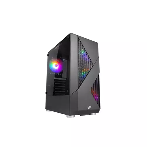 1STPLAYER F3-A Mid Tower Tempered Glass ATX Gaming Case - Black