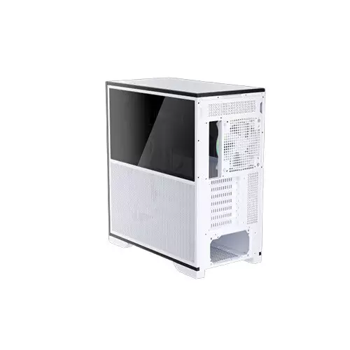 1st Player IF8 Tempered Glass Mid Tower M-ATX Gaming PC Case (White) - 1
