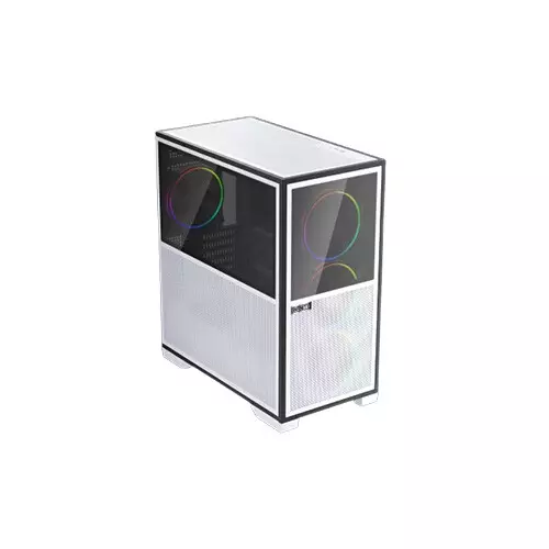1st Player IF8 Tempered Glass Mid Tower M-ATX Gaming PC Case (White) - 3