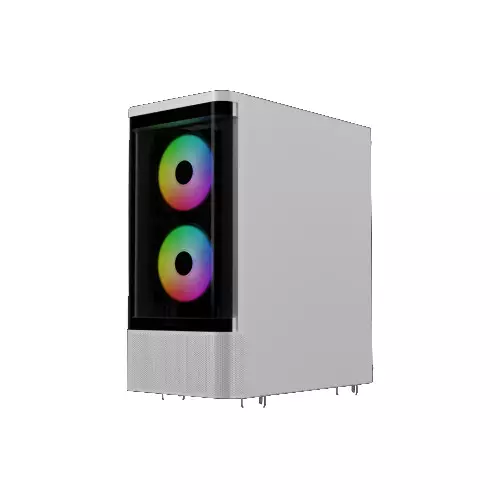 Gamdias TALOS E3 CG ARGB ATX Mid-Tower Gaming Casing (White) - 2