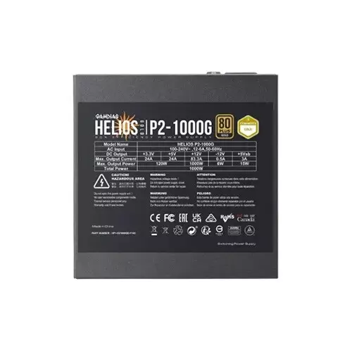 Gamdias HELIOS P2-1000G 1000W ATX 3.1 80 Plus Gold Full Modular Power Supply - 1
