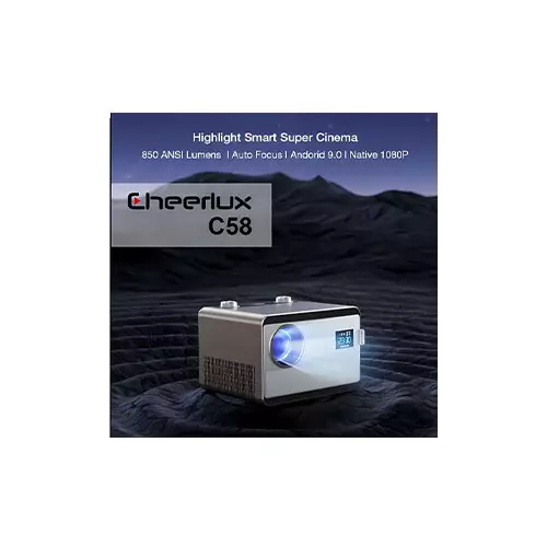 Cheerlux C58 Android Full HD 6000 Lumens Auto Focus Projector - 1