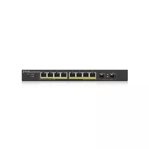 Zyxel GS1900-10HP 8-port GbE Smart Managed PoE Switch with GbE Uplink - 1