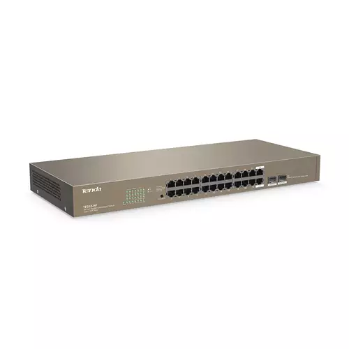 Tenda TEG1024F 24-Port Gigabit Unmanaged Switch with 2 SFP Slots - 1