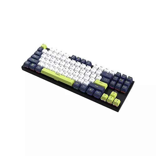 Fantech ATOM87S MK877S Blue Switch Mechanical Gaming Keyboard (White Blue) - 2