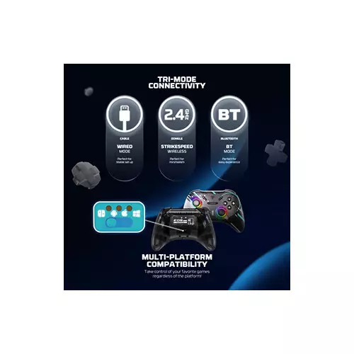 FANTECH WGP15V2S EOS PRO II Multi-Platform Tri-Mode Gamepad - Geminus Black - 1