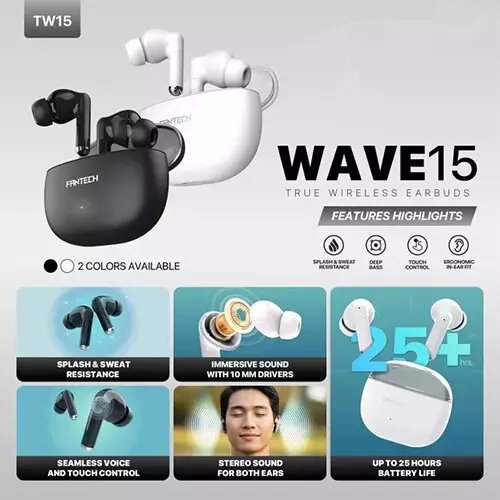 Fantech TW15 WAVE Bluetooth True Wireless Earbuds - 1