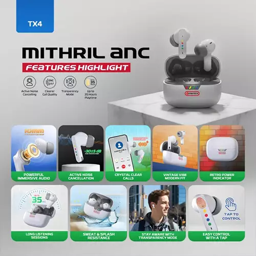 Fantech TX4 MITHRIL ANC True Wireless Earbuds (Super Maxfit) - 4
