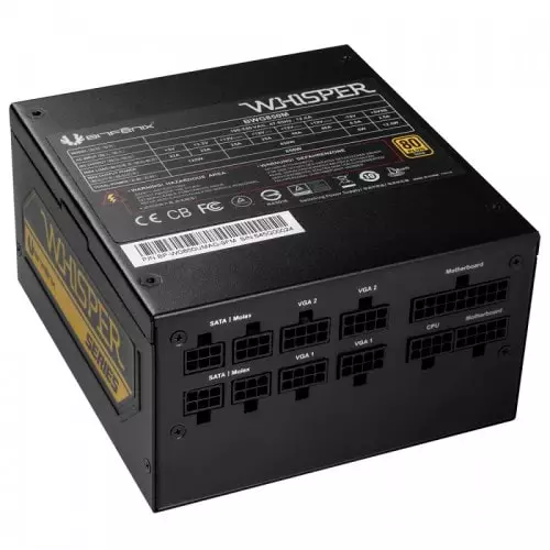 BitFenix Whisper M 750 80 Plus Gold Full Modular 750 Watt Power Supply BWG750M - 1