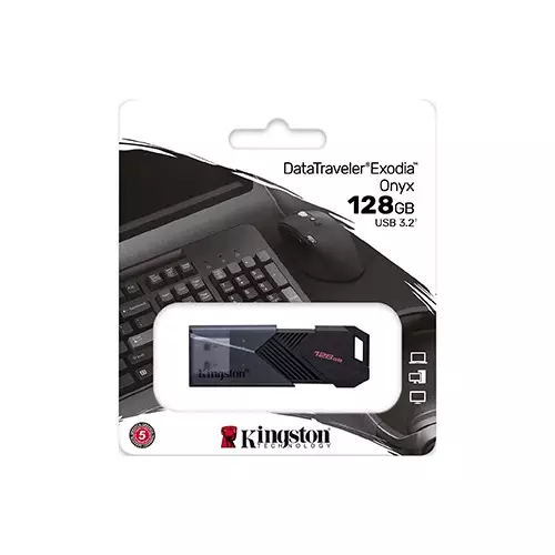 Kingston DataTraveler Exodia Onyx 128GB USB 3.2 Gen 1 Pen Drive - 2