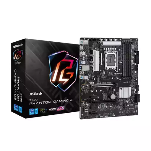 ASROCK Z690 PHANTOM GAMING 4 DDR5 ATX 12TH GEN INTEL MOTHERBOARD