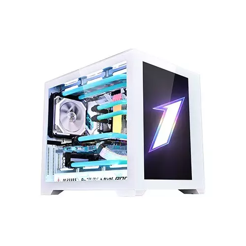1STPLAYER SP7 Emotion View ATX Gaming Case (White) - 3