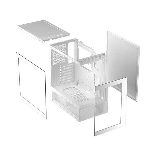 1STPLAYER Mi7-A ATX RGB Gaming Case (White) - 1